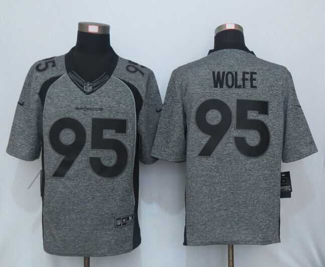 Nike Limited Denver Broncos #95 Wolfe Gray Men's Stitched Gridiron Gray Jersey,We sell and wholesale Nike Limited Denver Broncos #95 Wolfe Gray Men's Stitched Gridiron Gray Jersey on line form chian!